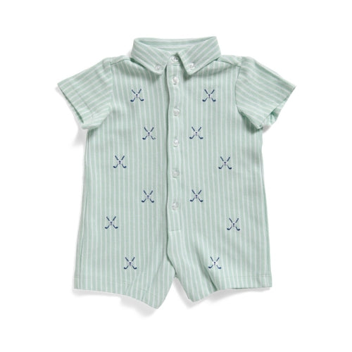 Green Golf Polo Romper