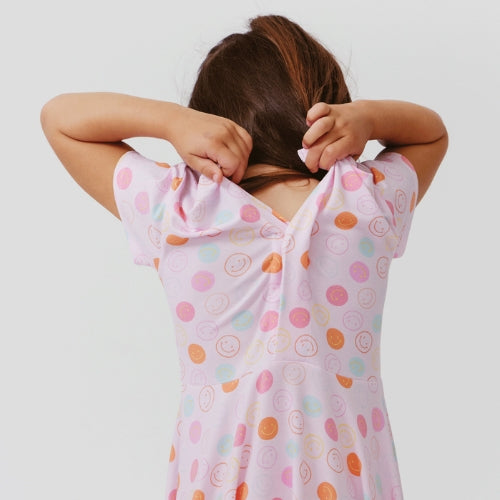 Pink Smile Modal Magnetic Dress