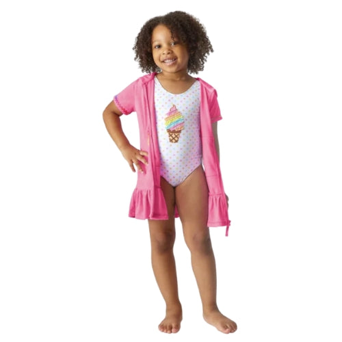Ice Cream One Piece Swimsuit with Coverup