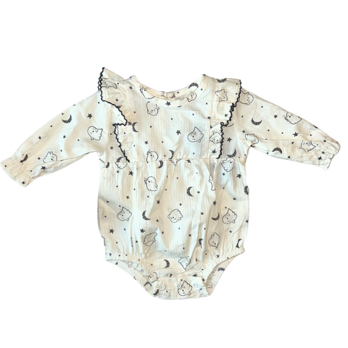 Celestial Ghost Bubble Romper, Knee High Socks, Headband Set