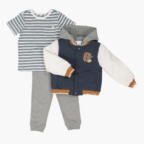 Varsity Bomber Jacket 3 Piece Set