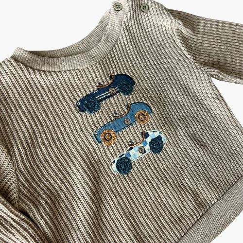 Race Car Knit Sweater and Jogger Set