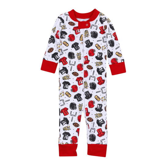 Future Draft Picks Zip Pajamas - Red Black