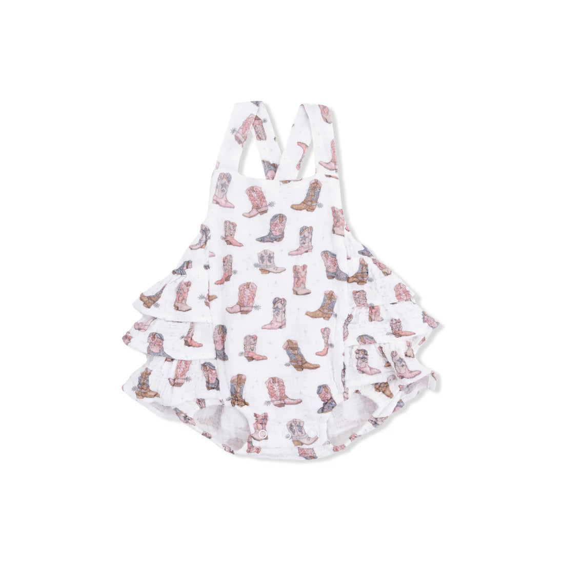Cowgirl Boots - Ruffle Sunsuit