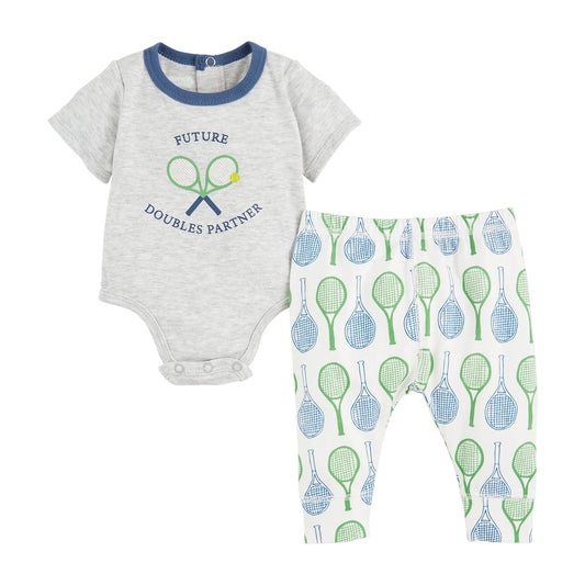 Tennis Baby Bodysuit and Pants Set