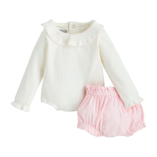 Bow 2 Piece Set - Onesie and Bow Bloomers