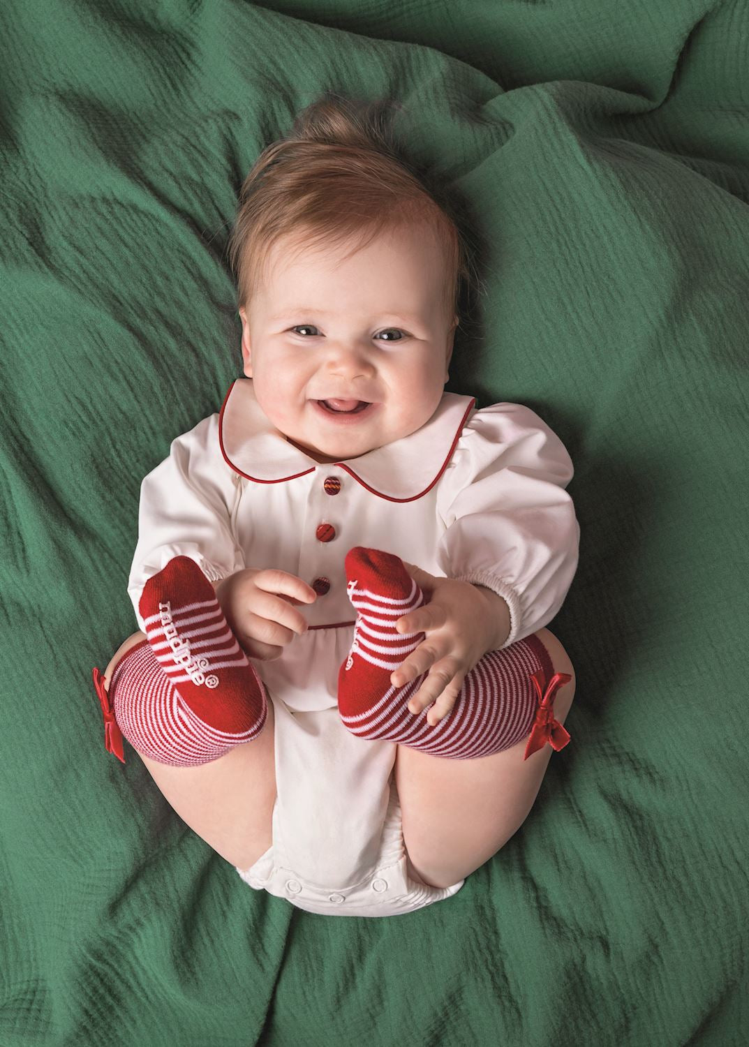 White Tartan Bow Baby Bubble