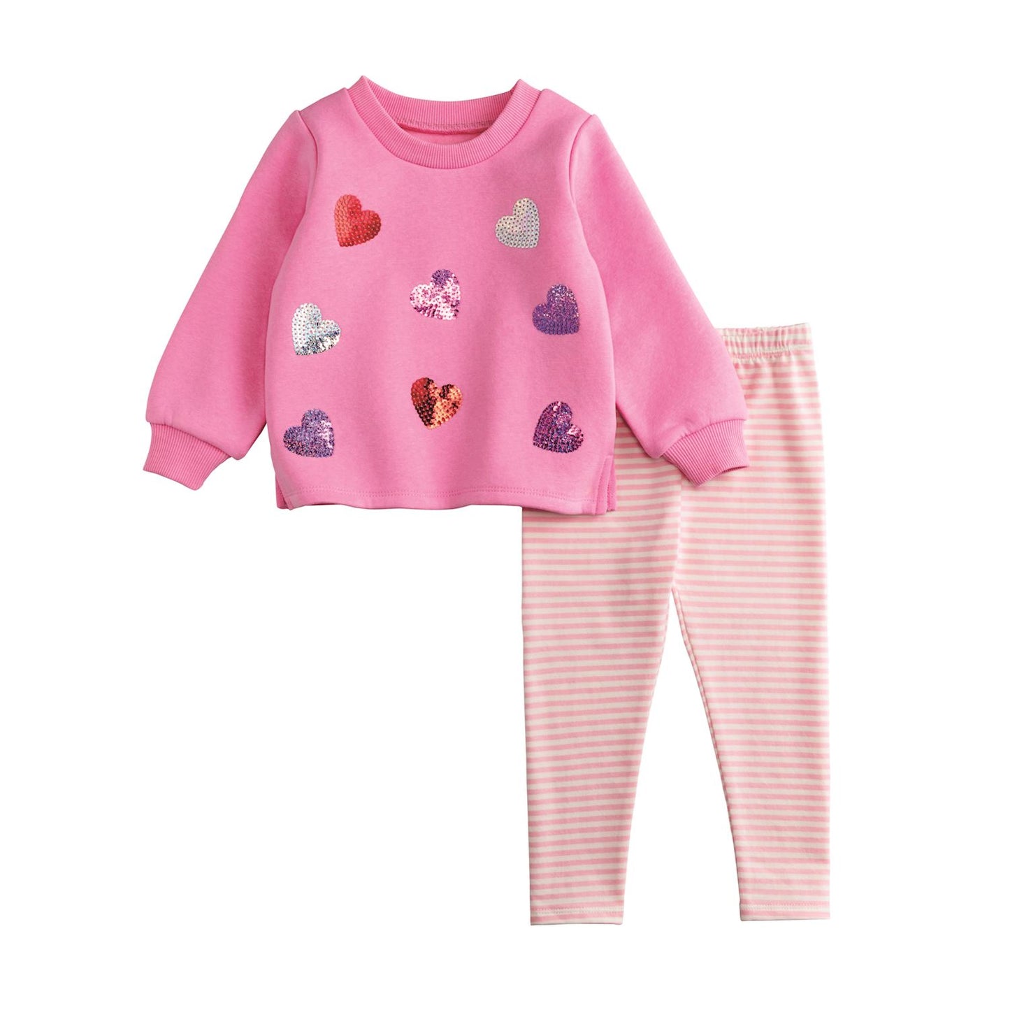 Heart Sweatshirt and Leggings Set