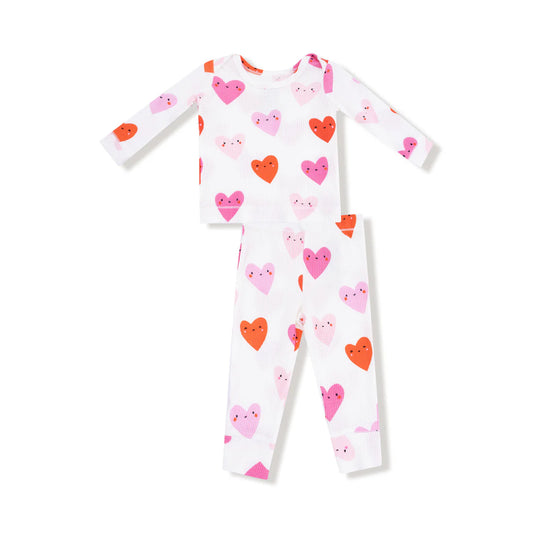 Long Sleeve Loungewear Set - Happy Hearts