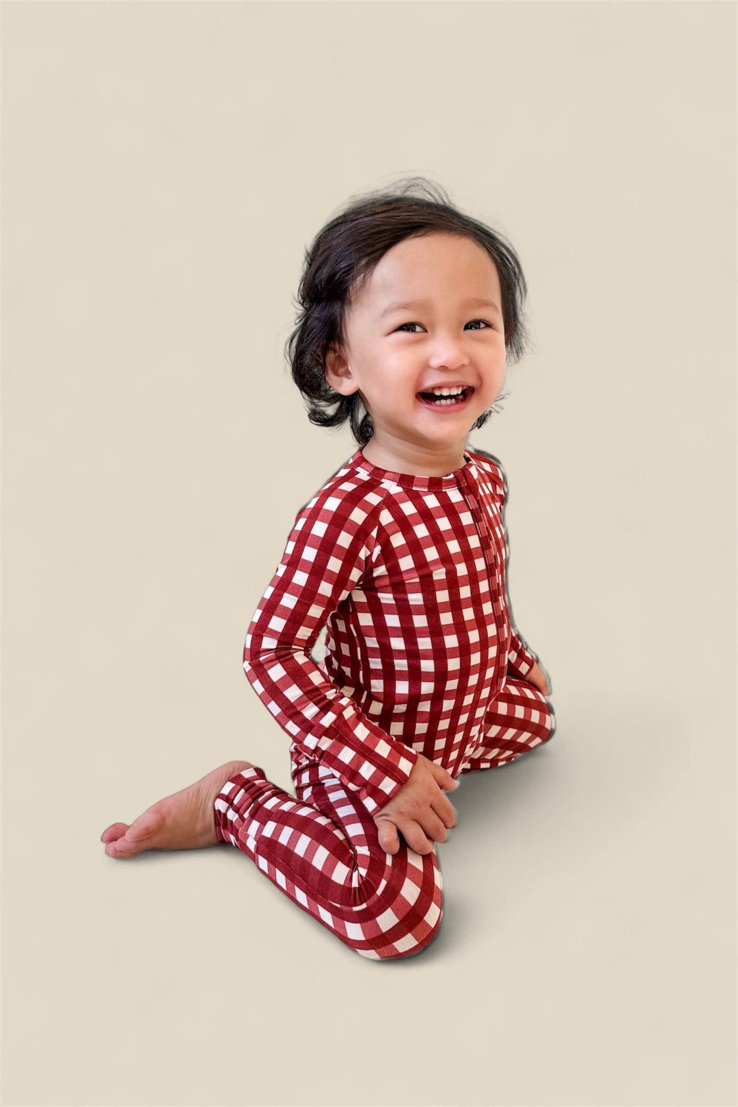 PEPPERMINT PLAID DREAM ROMPER