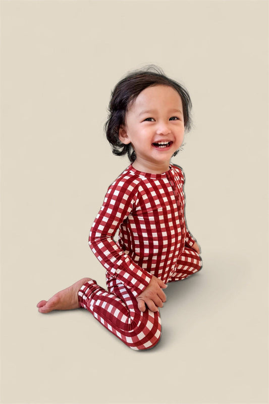 PEPPERMINT PLAID DREAM ROMPER