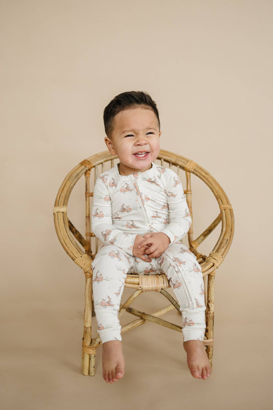 Cottontail Cruisers Bamboo Zippy Romper Baby Pajamas Bunny