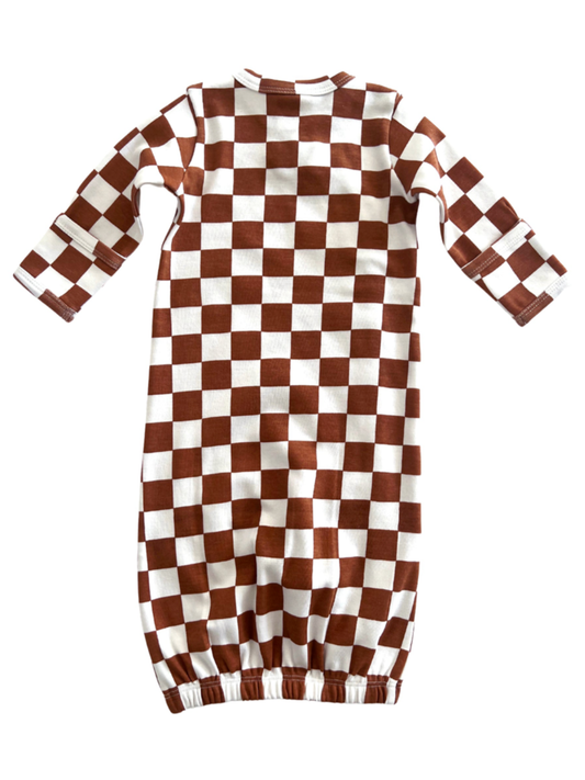 Stracciatella Checkerboard / Organic Gown (Baby - Kids)