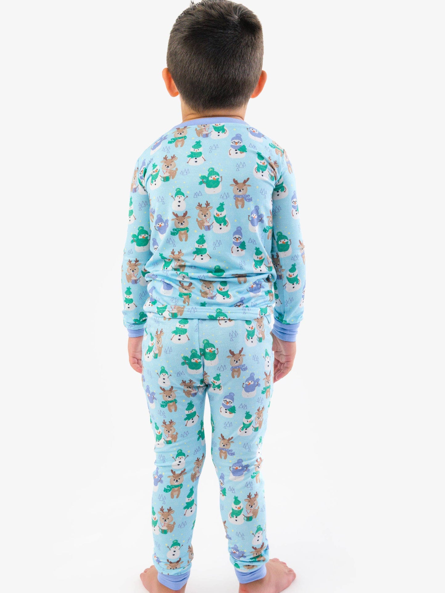 SoftSnooze™ Kids Bamboo Viscose Snowy Sidekicks Long Sleeve Pajama Set