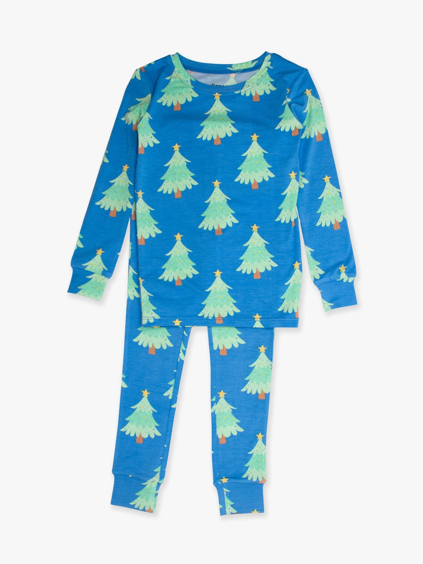 SoftSnooze™ Kids Bamboo Viscose Blue Twinkling Trees Long Sleeve Pajama Set