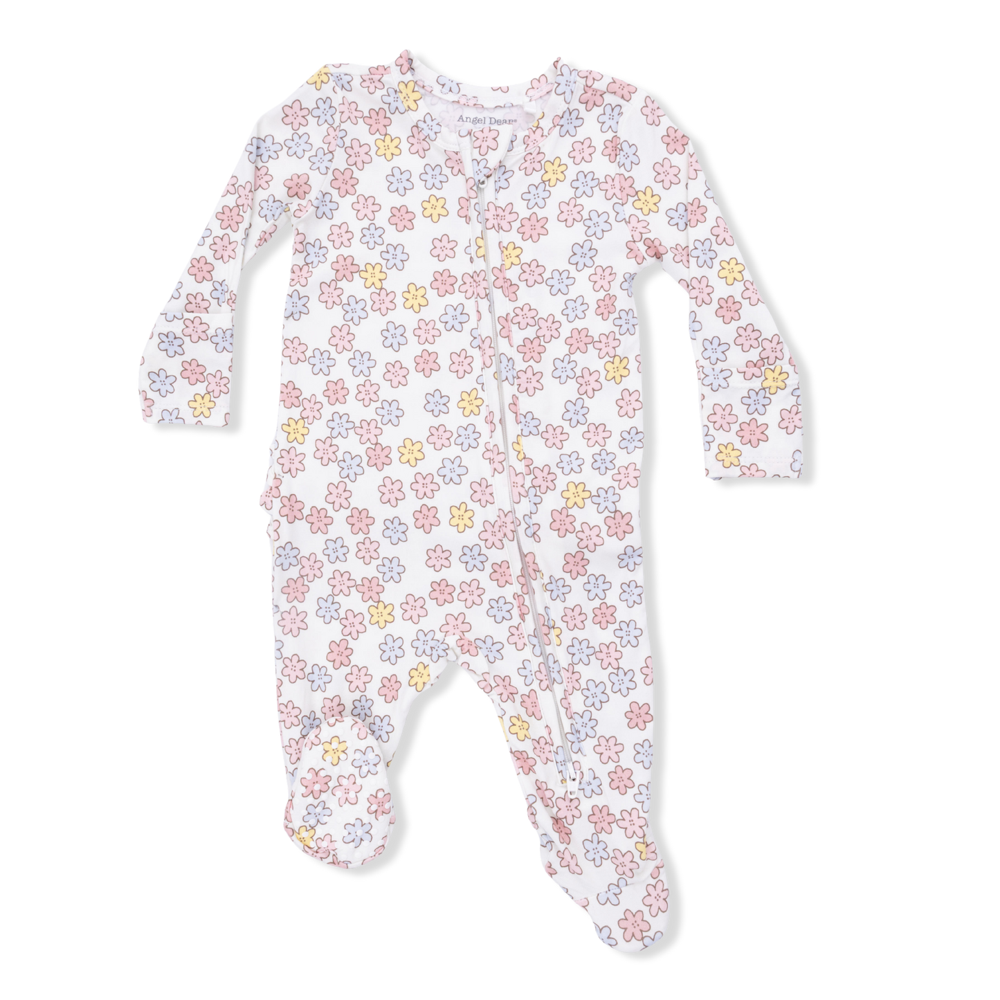 Sarah Floral - 2 Way Ruffle Back Zipper Footie