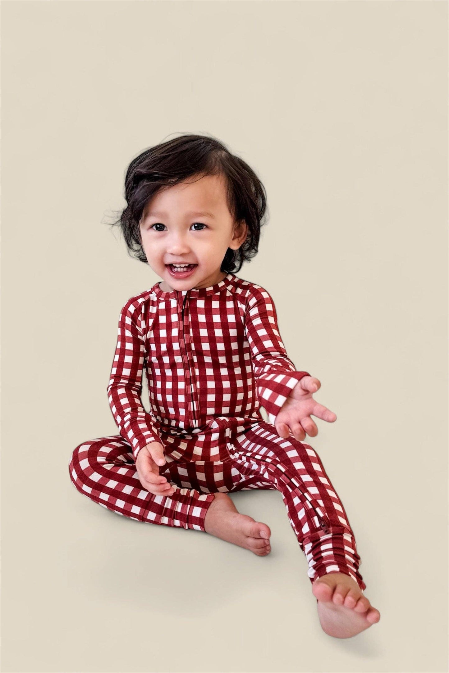 PEPPERMINT PLAID DREAM ROMPER
