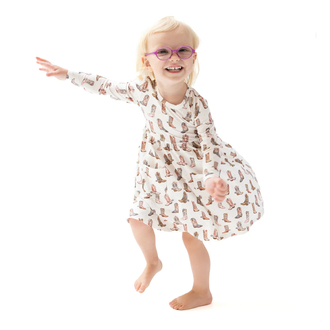 Twirly Long Sleeve Dress - Future Cowgirl