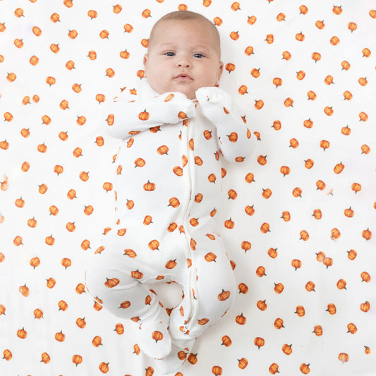 2 Way Zipper Footie - Little Pumpkins