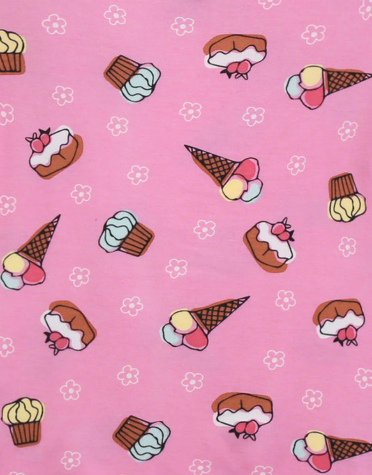 Shirring Ice Cream Viscose Short Sleeve Pajama Set