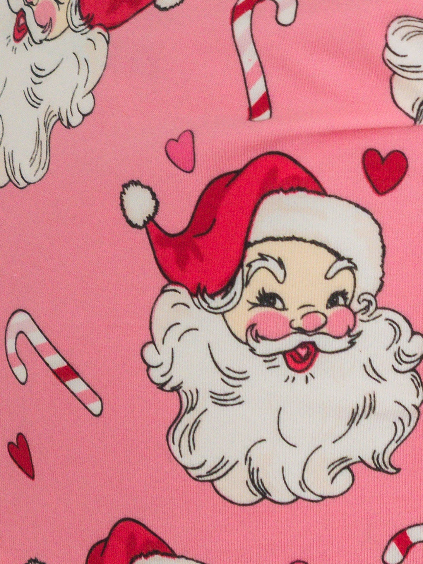 SoftSnooze™ Toddler Girls Modal Blend Pink Santa Joy Ruffle Long Sleeve Pajama Set with Signature Rear Ruffles