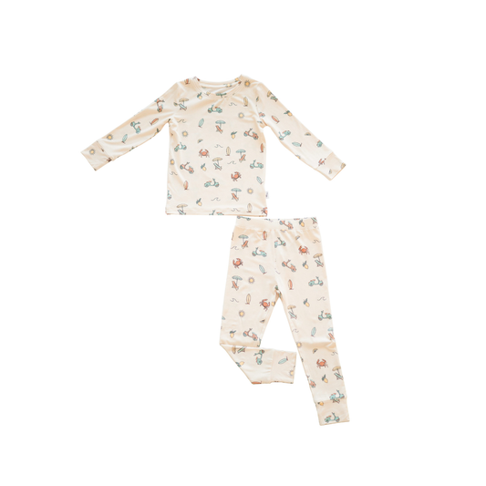 Bamboo 2-Piece Toddler Pajama Set - Summer Vibes | Unisex