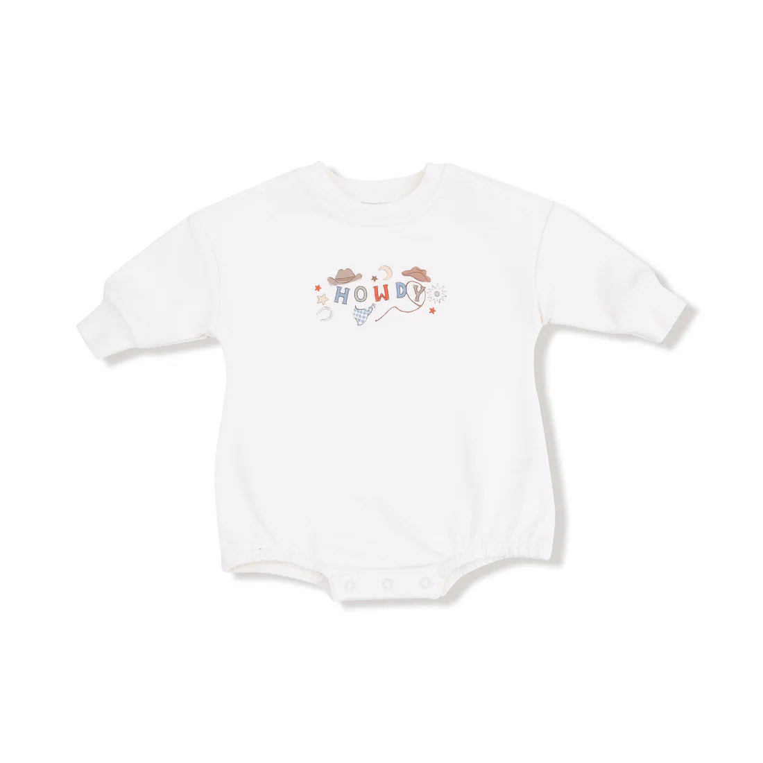 Sweatshirt Bubble with Howdy Silk Screen - Cowboy Dogs