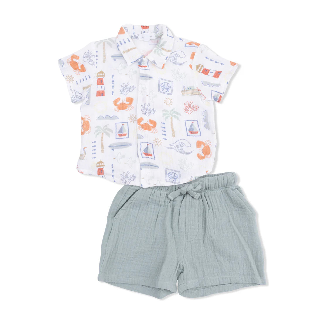 Club Mediterranean - Polo Button Up with Casual Short