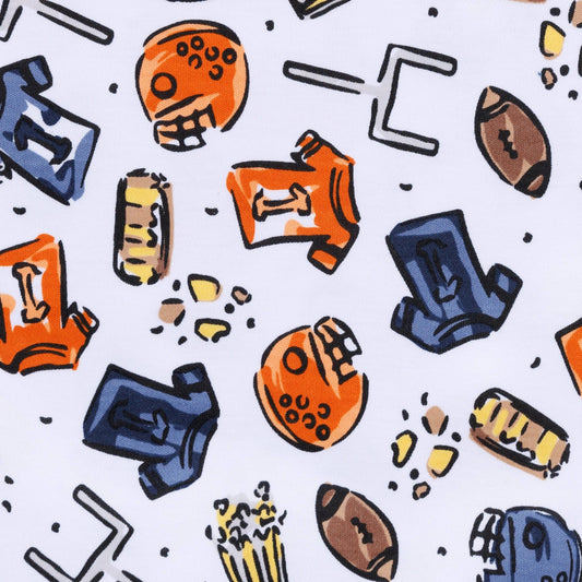 Future Draft Picks Zip Pajamas - Navy Orange