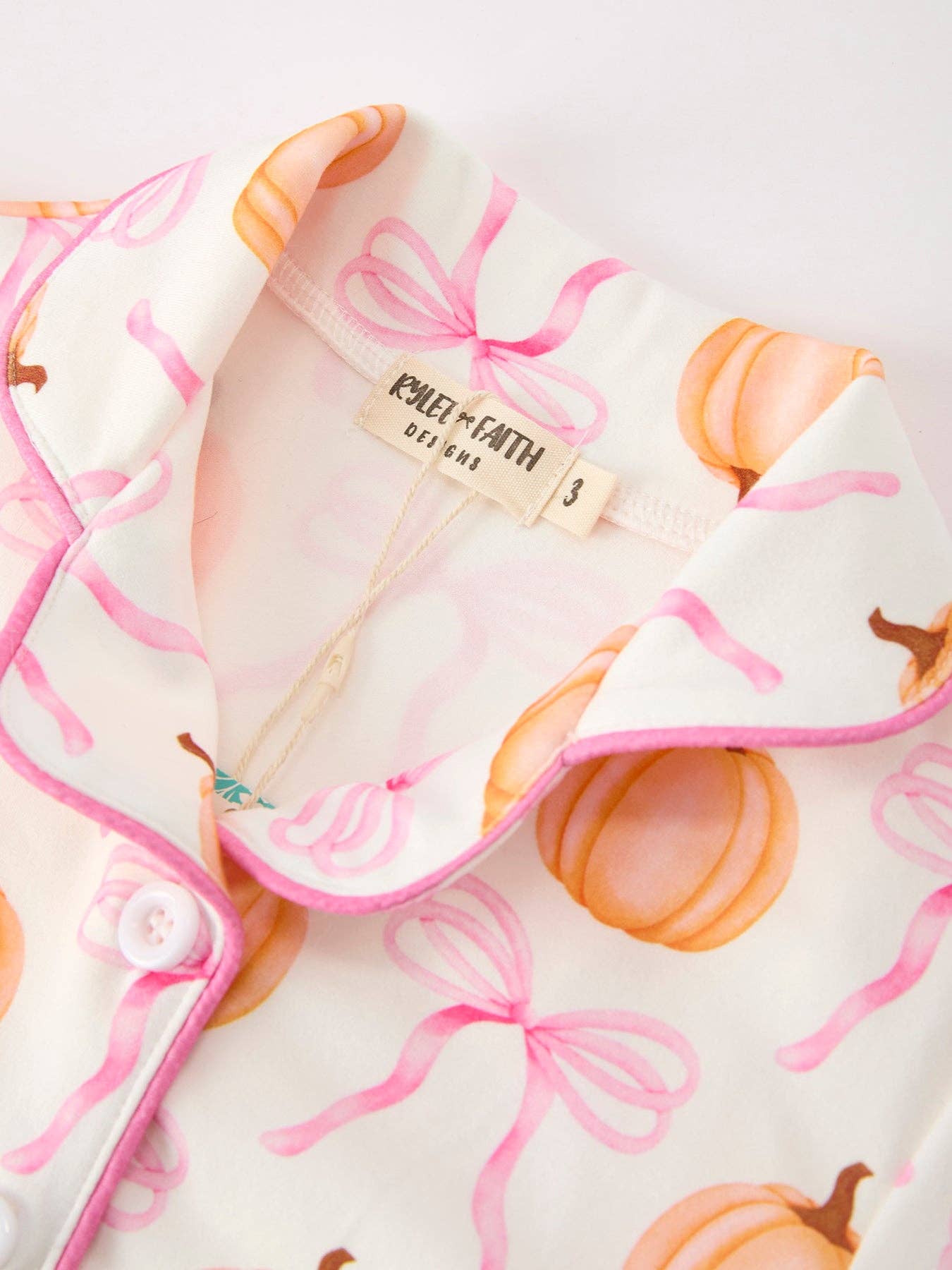 Pumpkin Bow Fur Pajama Set
