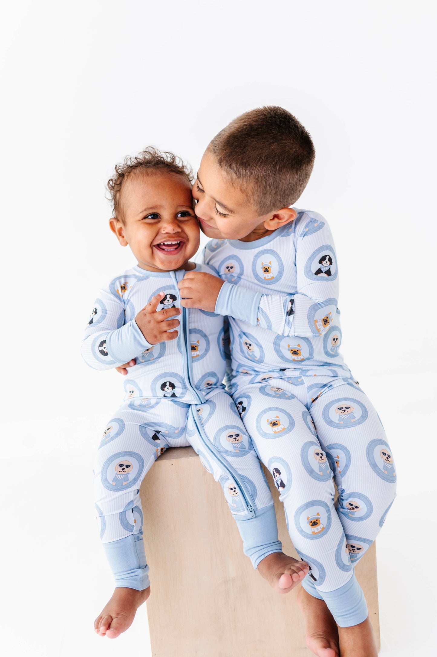 Porthole Pups Kids Pajamas - Blue