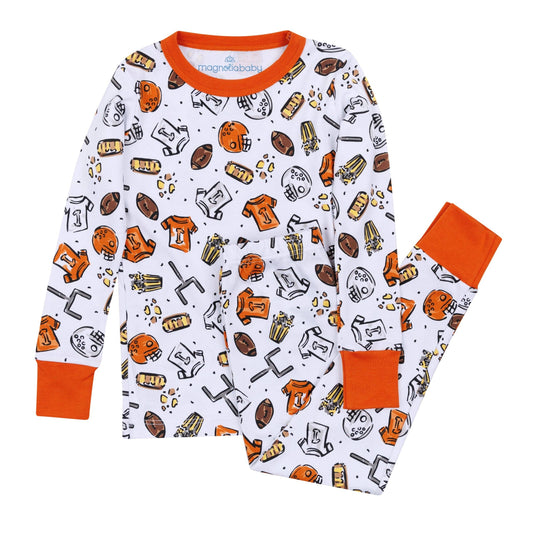Future Draft Picks Long Pajamas - Orange White