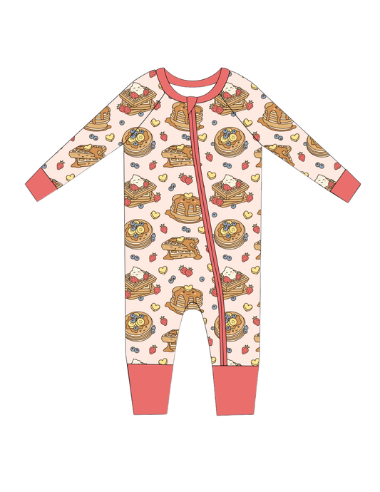 Pink Waffly Cute Zip Jam