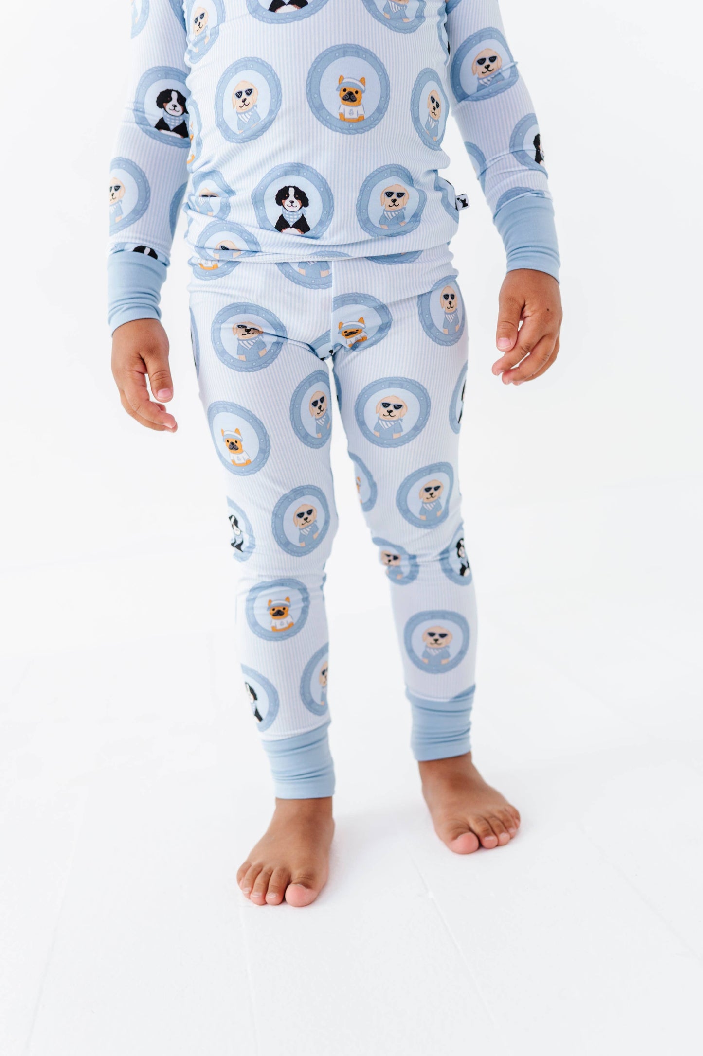 Porthole Pups Kids Pajamas - Blue