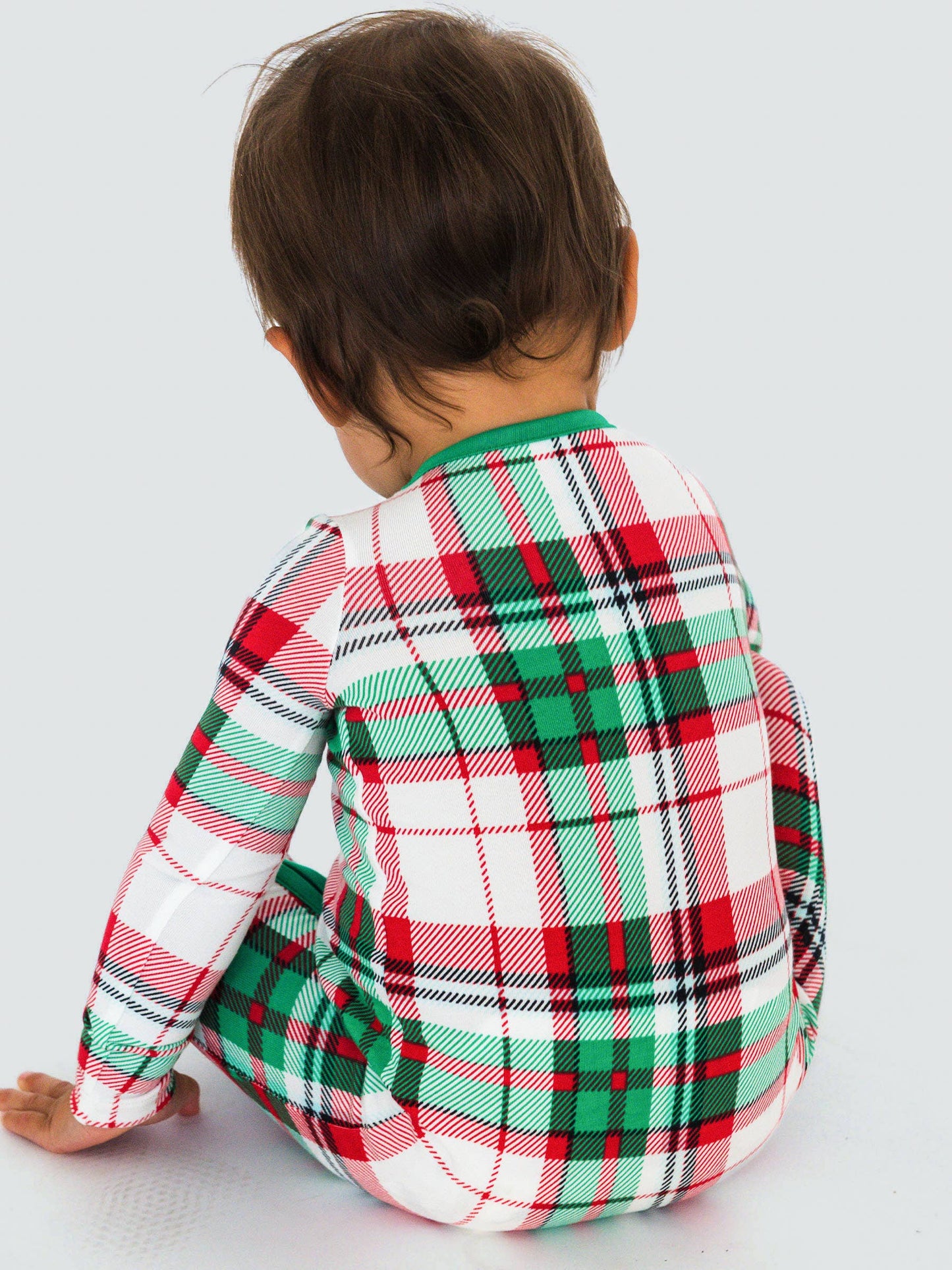 SoftSnooze™ Baby Boys Cotton Modal Dashing Dreams Plaid Footed One Piece Pajama