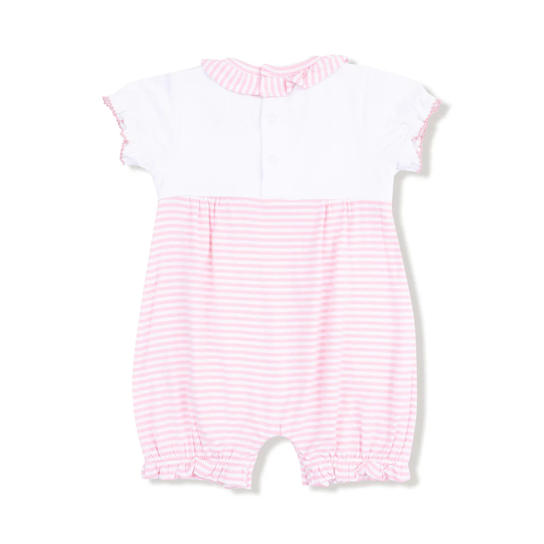 Ruffle Collar Romper - Baby Golf Carts Pink