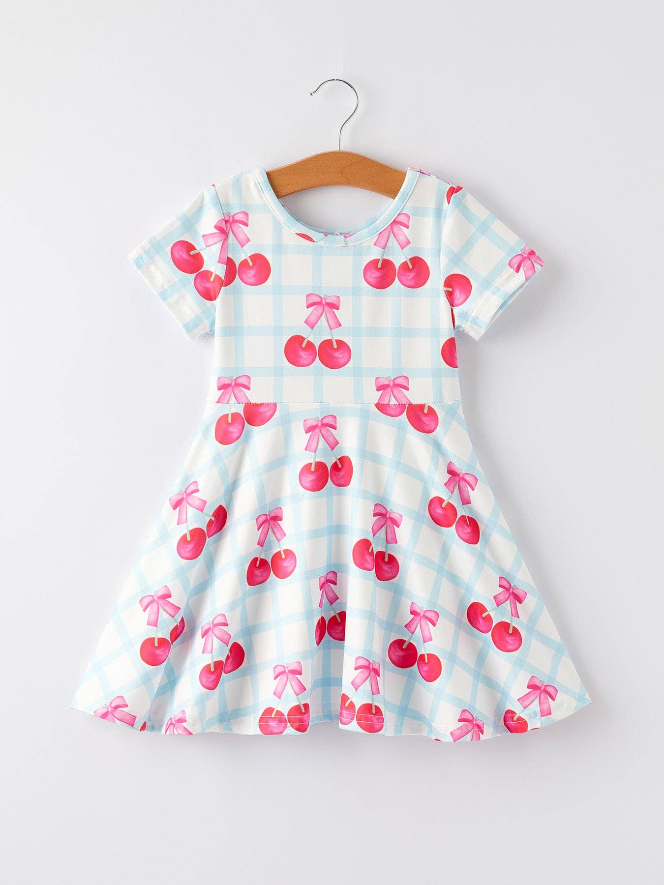 Cherry Plaid Girls' Dress