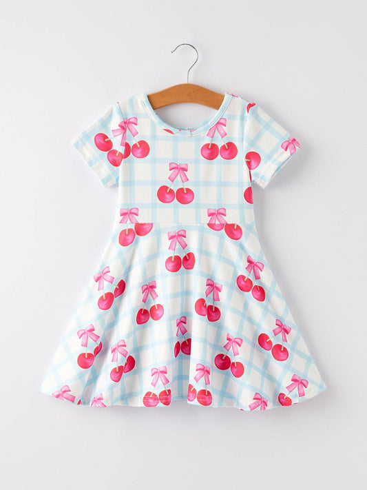 Cherry Plaid Girls' Dress