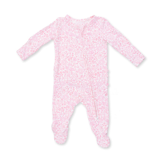 Baby Woodland - 2 Way Ruffle Back Zipper Footie