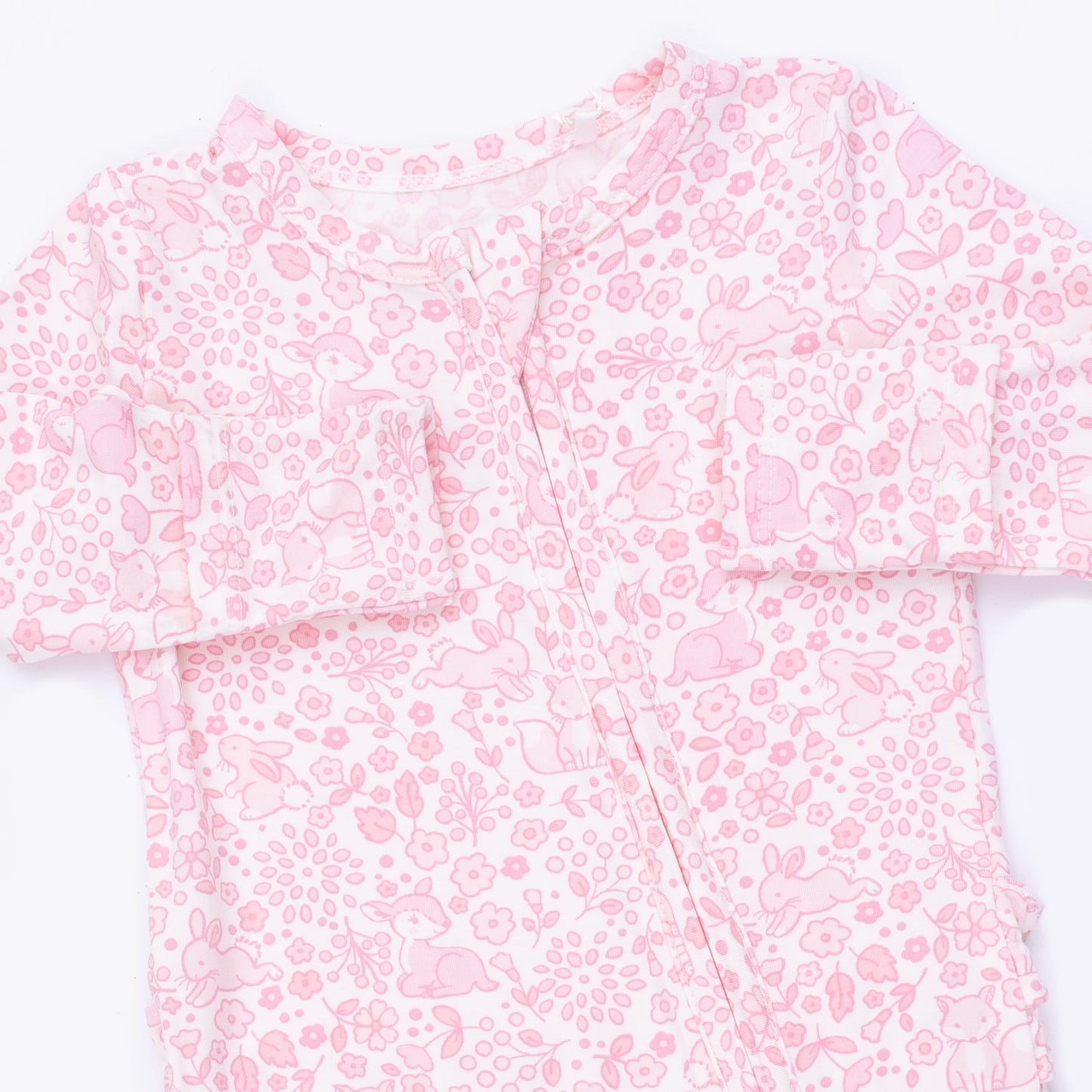 Baby Woodland - 2 Way Ruffle Back Zipper Footie
