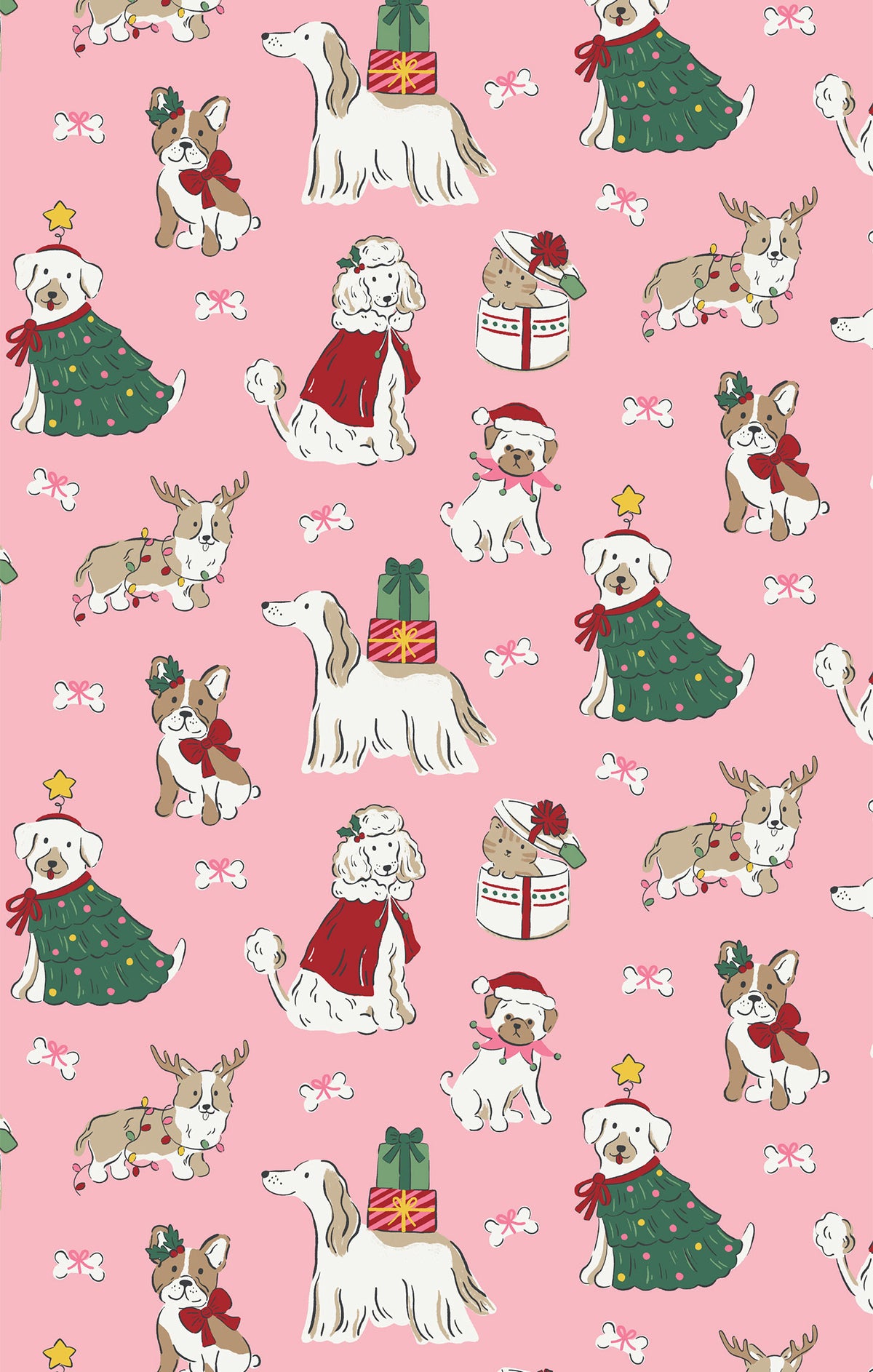 Christmas Dogs Pink - Convertible Romper