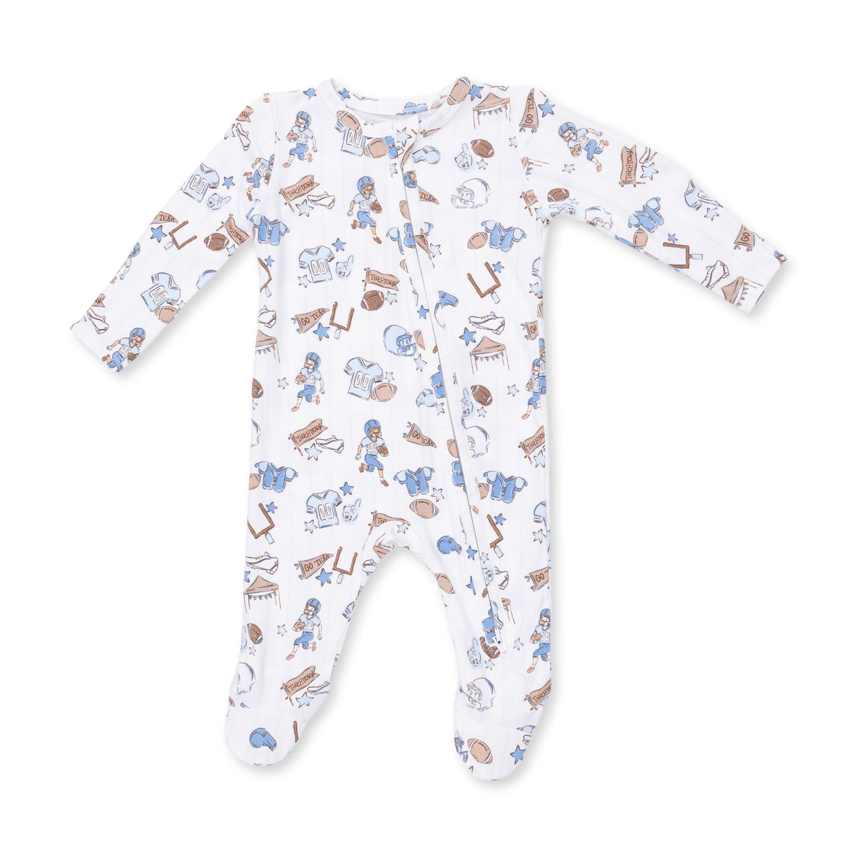 Football Nursery - 2 Way Zipper Footie