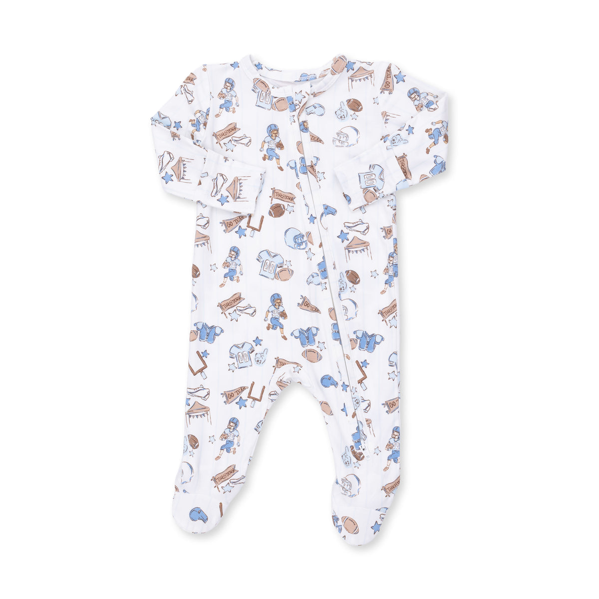 Football Nursery - 2 Way Zipper Footie