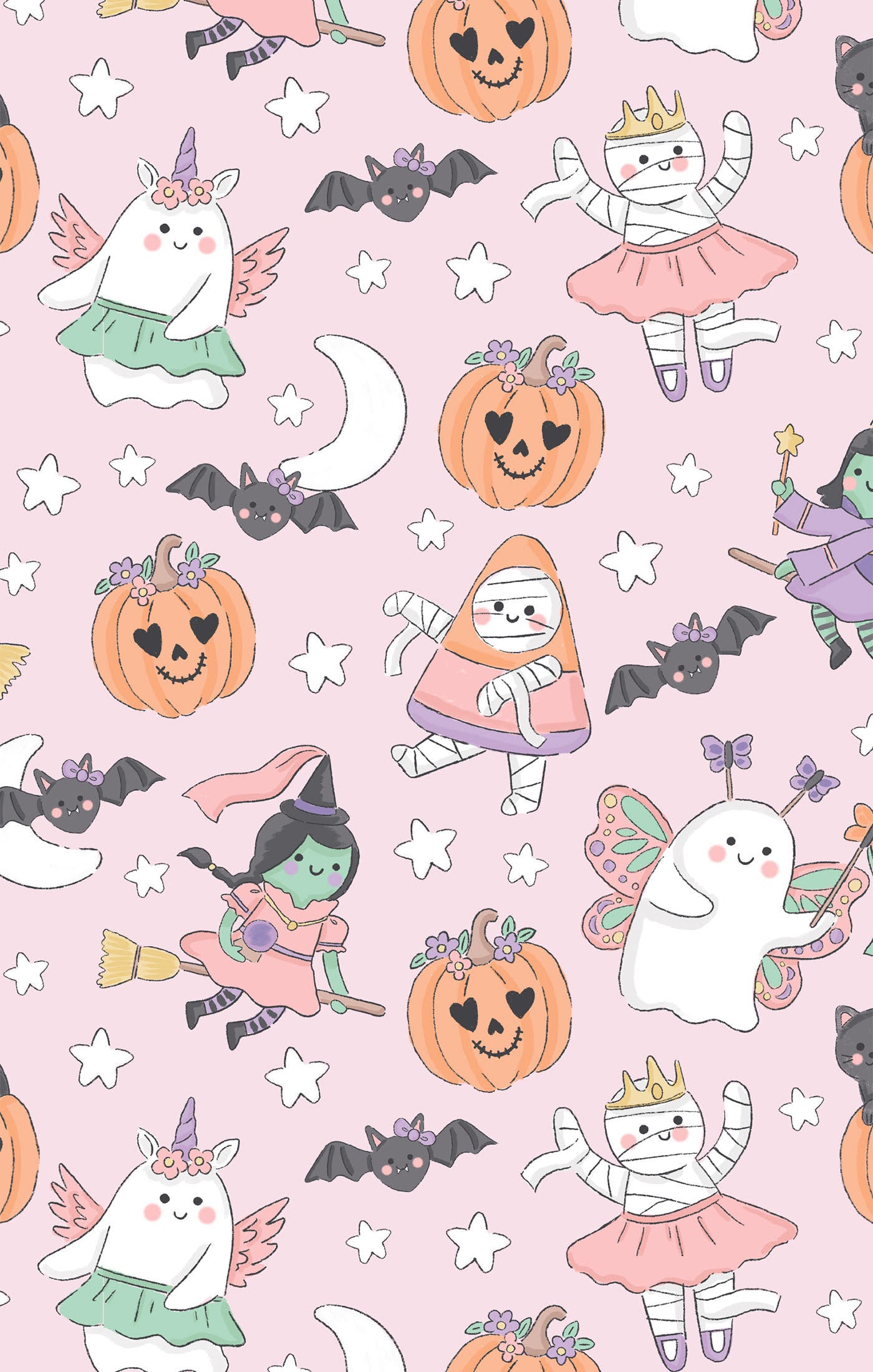 Halloween Monster Dress Up Pink - Long Sleeve Loungewear Set