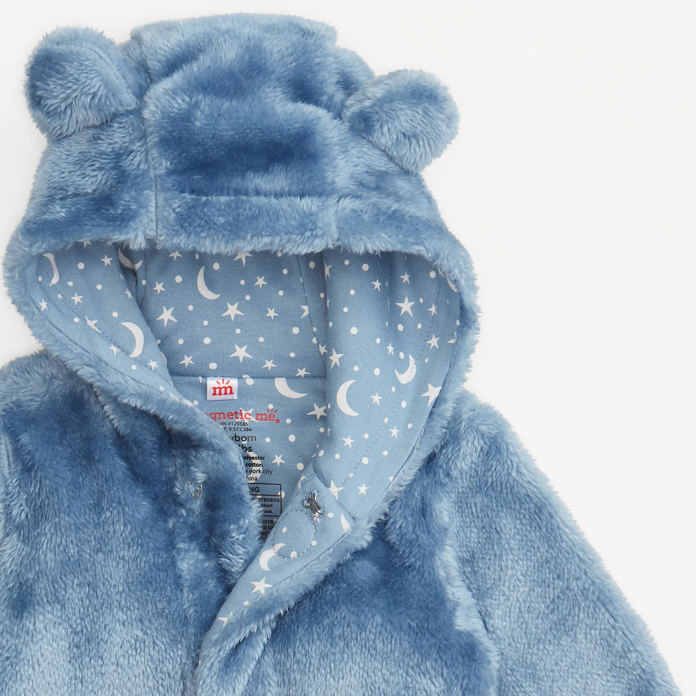 Winter Sky Minky Blue Magnetic Pram