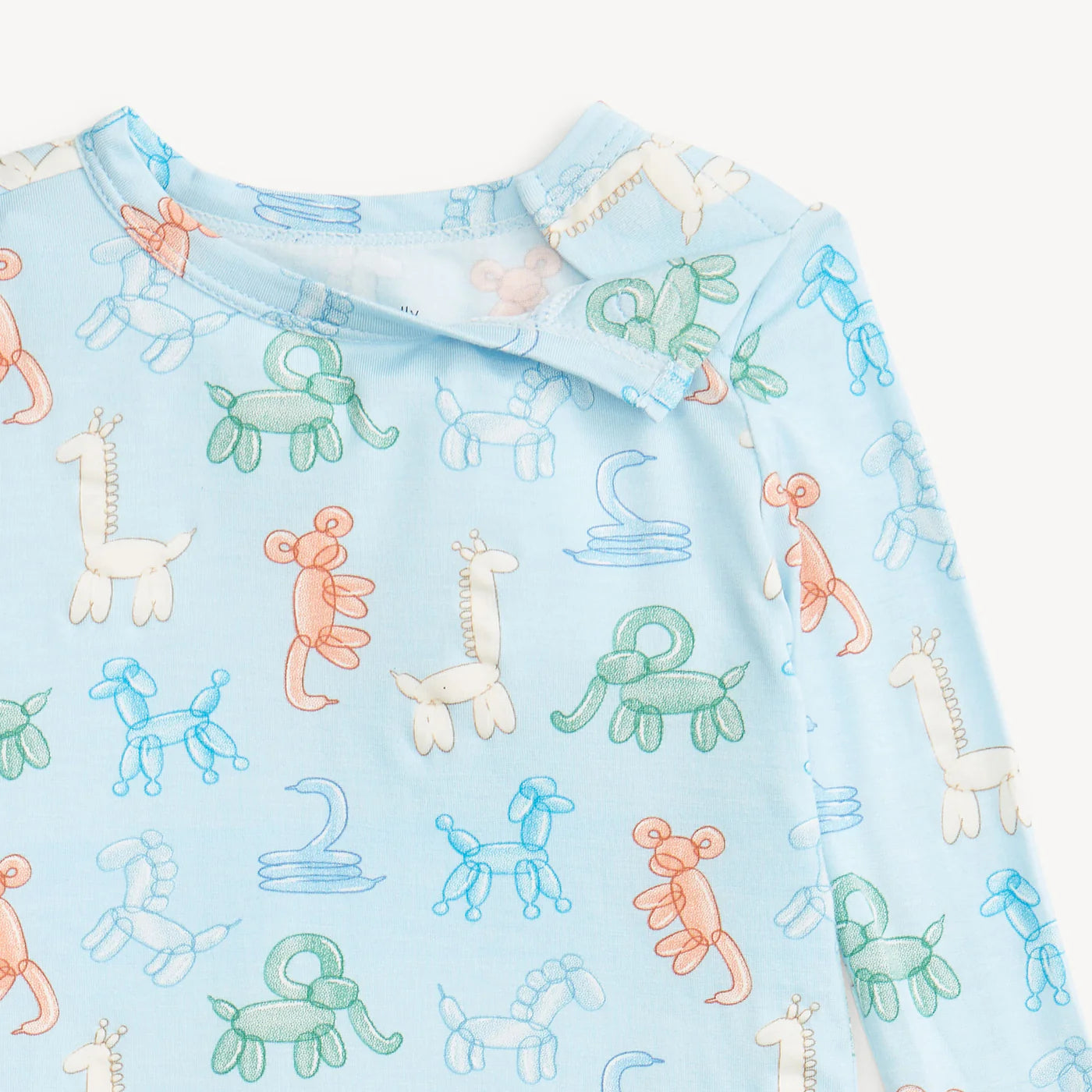 Blue Party Animals Glow in the Dark Modal Magnetic Pajama Set