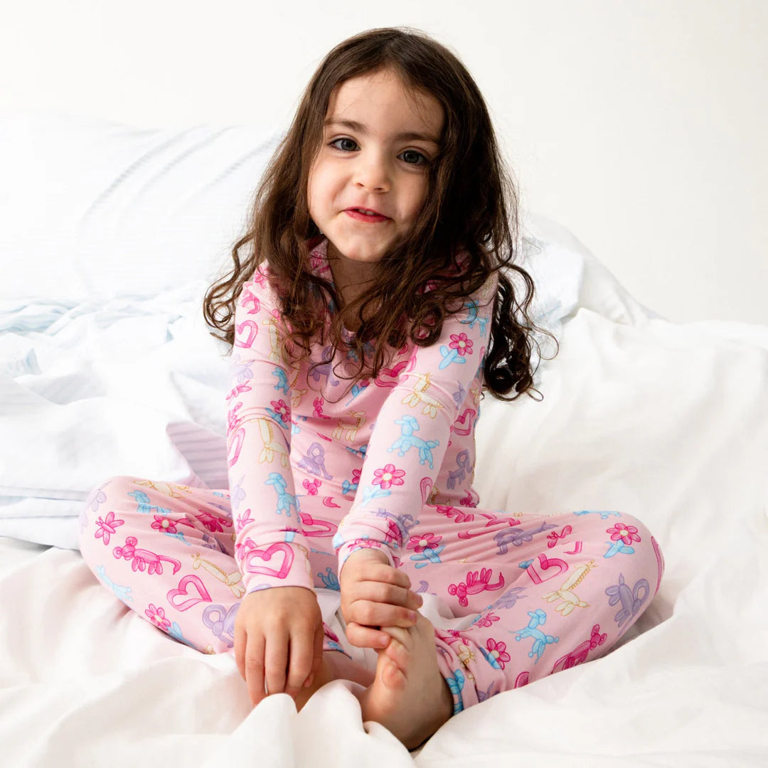 Pink Party Animals Glow in the Dark Modal Magnetic Pajama Set