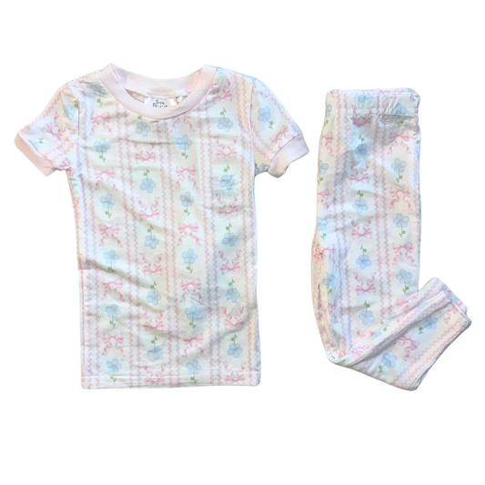 Spring Bows Modal Short Sleeve Pajama Set