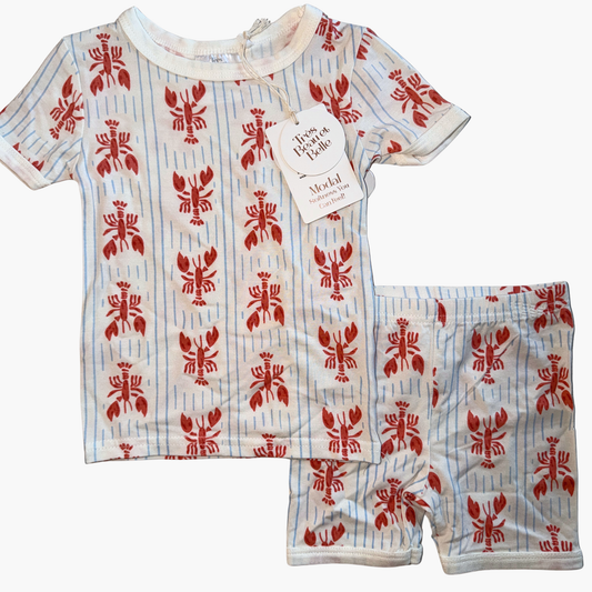 Lobster Short Sleeve Shorts Pajama Set