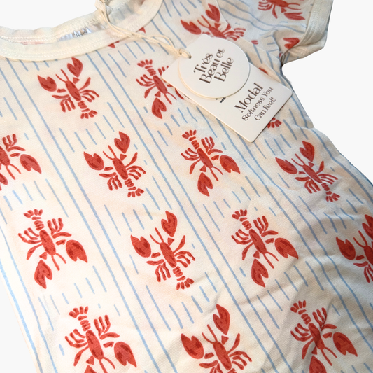 Lobster Short Sleeve Shorts Pajama Set